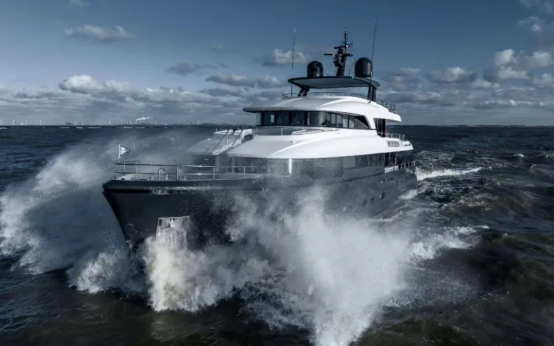 Private Yacht auf der Nordsee